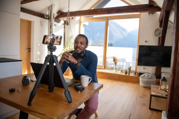 Content Creator Working At Home